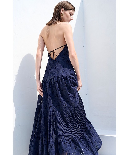 美品＊現行【エステラケー】ワンピース　ホルダーネック エンブロイダリーレース Gabi Lace Dress エンブロイダリーレースホルタードレス