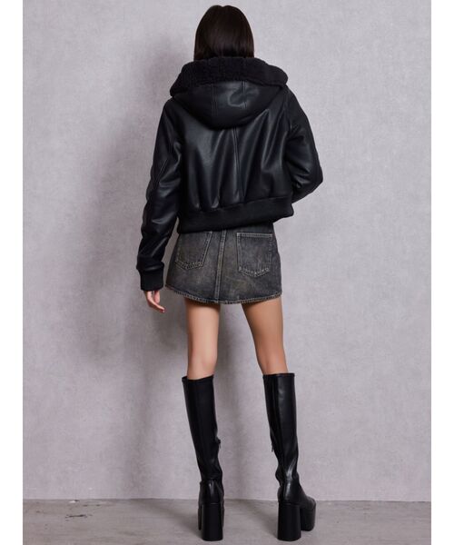 GYDA（ジェイダ）の「bijouデニムスカートライクショートパンツ（デニムスカート・レディース・ブラック/ライトブルー/インディゴブルー・X-SMALL/SMALL/MEDIUM）」の7枚目の写真