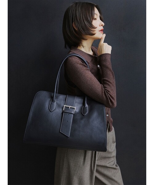 Ray BEAMS（レイビームス）の「RBS / ベルテッド トート バッグ（トートバッグ・レディース・シルバー/ブラック・ONE SIZE）」の2枚目の写真