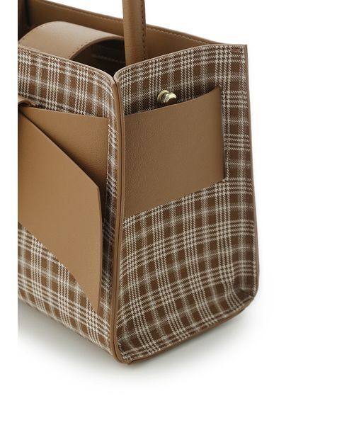 FRAY I.D(フレイアイディー)の「【ルエル】チェックリボンミドルバッグ(ショルダーバッグ・レディース・ベージュ/ブラウン・F)」の20枚目の写真