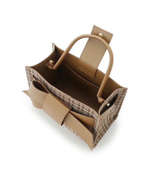 FRAY I.D(フレイアイディー)の「【ルエル】チェックリボンミドルバッグ(ショルダーバッグ・レディース・ベージュ/ブラウン・F)」の21枚目の写真