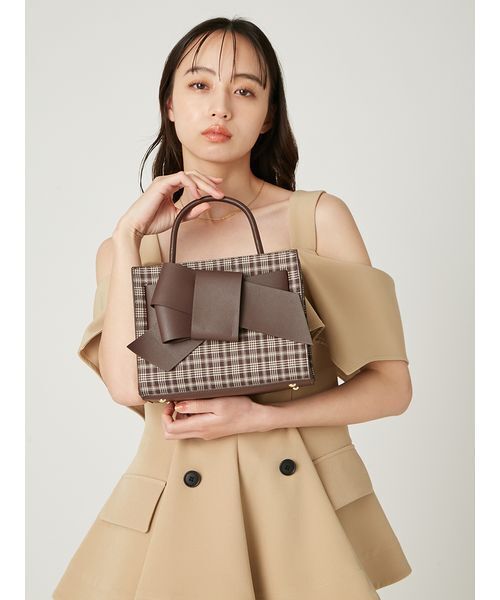 ルエル】チェックリボンミドルバッグ（ショルダーバッグ）｜FRAY I.D