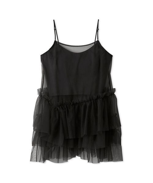 LILY BROWN（リリーブラウン）の「【LILY BROWN Lingerie】カップ付フリルチュールキャミ（キャミソール・レディース・クリーム/チャコールグレー・S/M）」の13枚目の写真