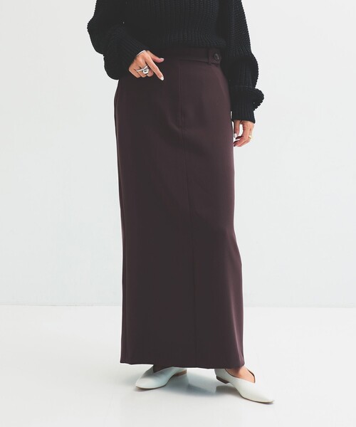 Demi-Luxe BEAMS（デミルクス ビームス）の「ローウエスト レディ スカート .M［手洗い可］（スカート・レディース・ブラック/チャコールグレー/レッド系その他・36/38）」の3枚目の写真