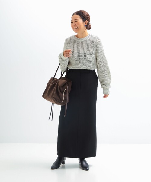 Demi-Luxe BEAMS（デミルクス ビームス）の「ローウエスト レディ スカート .M（スカート・レディース・ブラック/チャコールグレー/レッド系その他・36/38）」の17枚目の写真