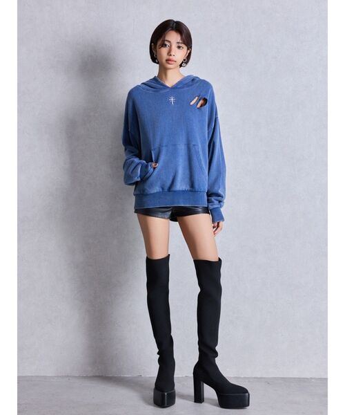 GYDA(ジェイダ)の「GENUINE BUNNYスウェットパーカー(パーカー・レディース・オフホワイト/ブラック/ネイビー/レッド・FREE)」の22枚目の写真