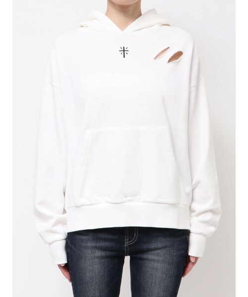 GYDA（ジェイダ）の「GENUINE BUNNYスウェットパーカー（パーカー・レディース・オフホワイト/ブラック/ネイビー/レッド・FREE）」の9枚目の写真