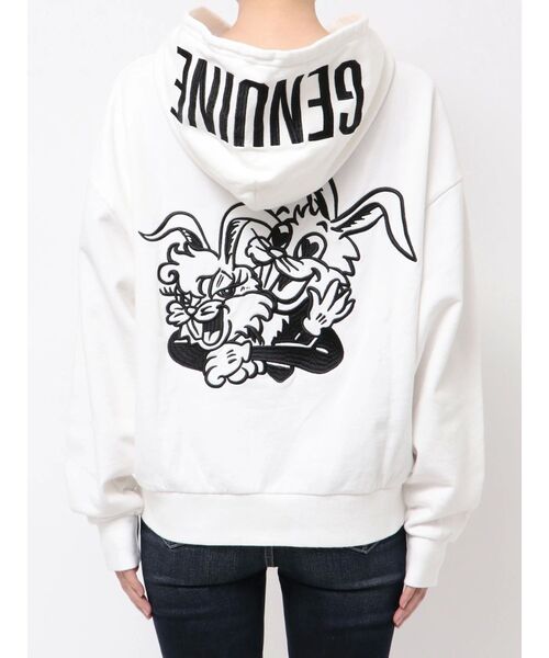 GYDA（ジェイダ）の「GENUINE BUNNYスウェットパーカー（パーカー・レディース・オフホワイト/ブラック/ネイビー/レッド・FREE）」の11枚目の写真