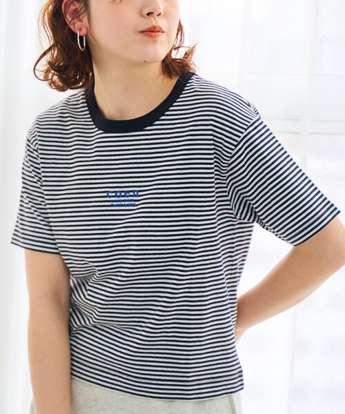 coen(コーエン)の「【新色登場】coen(コーエン)ロゴ刺繍コンパクトTシャツ(Tシャツ/カットソー・レディース・ライトグレー/ブラック/オフホワイト/その他1/レッド/ダークブラウン/ダークグレー/その他5/ナチュラル/その他4/その他6/ブラウン/その他9/その他7/その他8・M/L)」の11枚目の写真