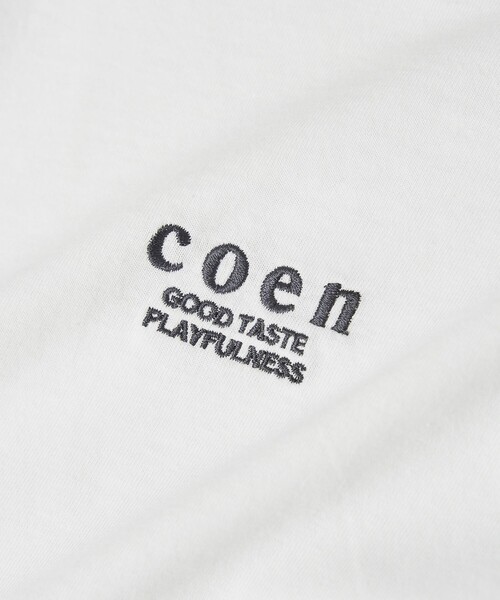 coen(コーエン)の「【新色登場】coen(コーエン)ロゴ刺繍コンパクトTシャツ(Tシャツ/カットソー・レディース・ライトグレー/ブラック/オフホワイト/その他1/レッド/ダークブラウン/ダークグレー/その他5/ナチュラル/その他4/その他6/ブラウン/その他9/その他7/その他8・M/L)」の19枚目の写真