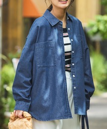 THE CRAFT CREW PRODUCTS（ザクラフトクループロダクツ）の「＜洗濯機洗い可・速乾＞オーバーサイズライトウェイトデニムシャツ【THE CRAFT CREW PRODUCTS】（シャツ/ブラウス）」