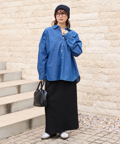 マルチファンクショナル オーバーサイズライトウェイトデニムシャツ