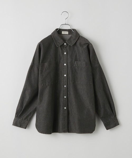 THE CRAFT CREW PRODUCTS（ザクラフトクループロダクツ）の「マルチファンクショナル オーバーサイズライトウェイトデニムシャツ【THE CRAFT CREW PRODUCTS】（シャツ/ブラウス・レディース・ネイビー/ブラック/ブルー/グレー系・M/L）」の10枚目の写真