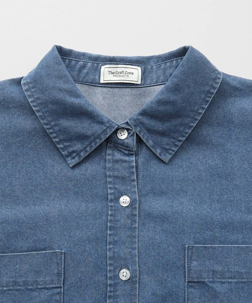THE CRAFT CREW PRODUCTS（ザクラフトクループロダクツ）の「マルチファンクショナル オーバーサイズライトウェイトデニムシャツ【THE CRAFT CREW PRODUCTS】（シャツ/ブラウス・レディース・ネイビー/ブラック/ブルー/グレー系・M/L）」の13枚目の写真