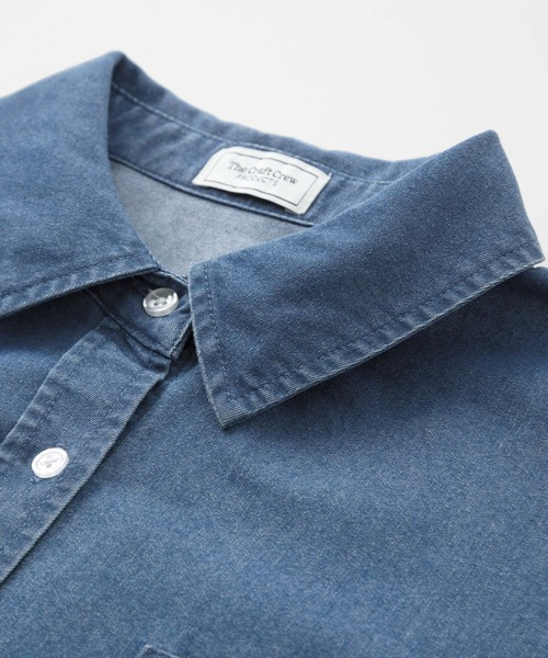 THE CRAFT CREW PRODUCTS（ザクラフトクループロダクツ）の「マルチファンクショナル オーバーサイズライトウェイトデニムシャツ【THE CRAFT CREW PRODUCTS】（シャツ/ブラウス・レディース・ネイビー/ブラック/ブルー/グレー系・M/L）」の14枚目の写真