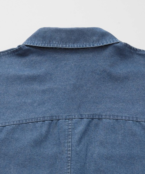 THE CRAFT CREW PRODUCTS（ザクラフトクループロダクツ）の「マルチファンクショナル オーバーサイズライトウェイトデニムシャツ【THE CRAFT CREW PRODUCTS】（シャツ/ブラウス・レディース・ネイビー/ブラック/ブルー/グレー系・M/L）」の15枚目の写真