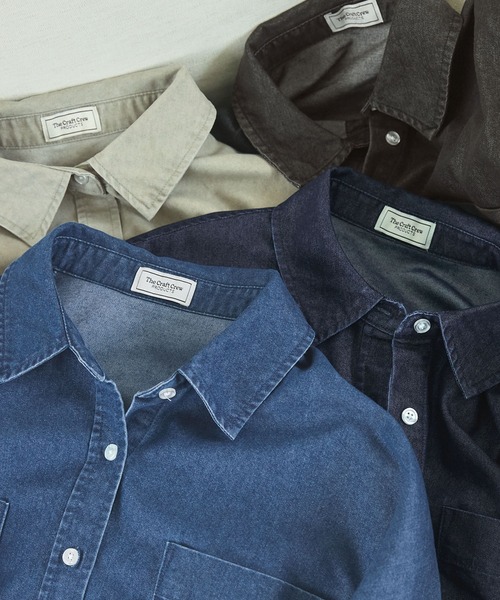 THE CRAFT CREW PRODUCTS（ザクラフトクループロダクツ）の「マルチファンクショナル オーバーサイズライトウェイトデニムシャツ【THE CRAFT CREW PRODUCTS】（シャツ/ブラウス・レディース・ネイビー/ブラック/ブルー/グレー系・M/L）」の7枚目の写真