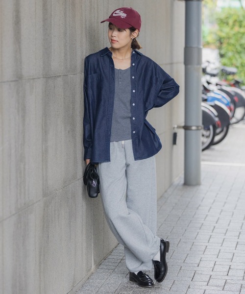 マルチファンクショナル オーバーサイズライトウェイトデニムシャツ