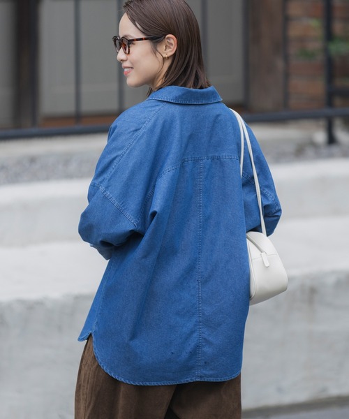 【efu】オーバーサイズデニムシャツ オーバーサイズデニムシャツジャケット ＜ NO TARGET