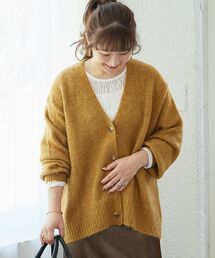 《WEB限定アイテム》ウォッシャブルVネックワイドカーディガン