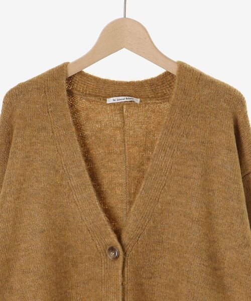 le.coeur blanc（ルクールブラン）の「《WEB限定アイテム》ウォッシャブルVネックワイドカーディガン（カーディガン/ボレロ・レディース・チャコールグレー/レッド/キャメル/ブルー/オフホワイト・38）」の8枚目の写真