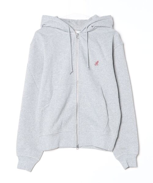 Gramicci(グラミチ)の「ONE POINT ZIP HOODED SWEATSHIRT|ワンポイントジップフーデッドスウェットシャツ Gramicci グラミチ(パーカー・メンズ・ヘザーグレー/ダークブラウン系/ダークネイビー/オレンジ/グレー系その他/ブラック系その他/レッド/ライトブルー/ブラウン/グレー系その他3・S/M/L/XL/XXL/XS)」の5枚目の写真