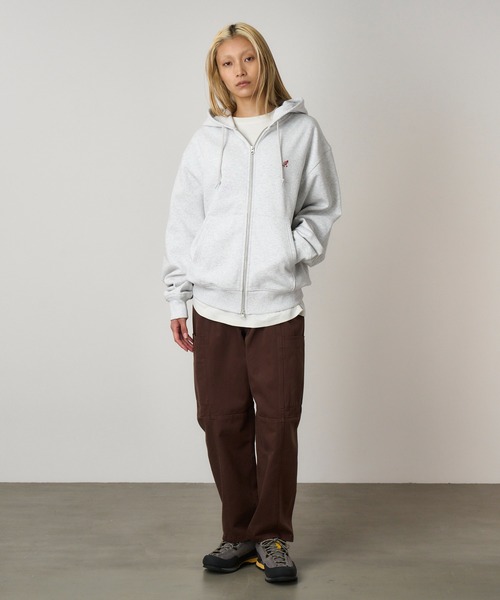 ONE POINT ZIP HOODED SWEATSHIRT｜ワンポイントジップフーデッド