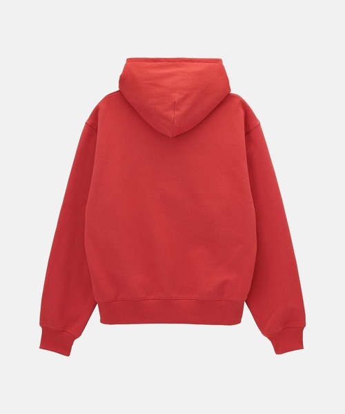Gramicci（グラミチ）の「ONE POINT ZIP HOODED SWEATSHIRT｜ワンポイントジップフーデッドスウェットシャツ（パーカー・メンズ・ヘザーグレー/ダークブラウン系/ダークネイビー/オレンジ/グレー系その他/ブラック系その他/レッド・S/M/L/XL/XXL）」の13枚目の写真
