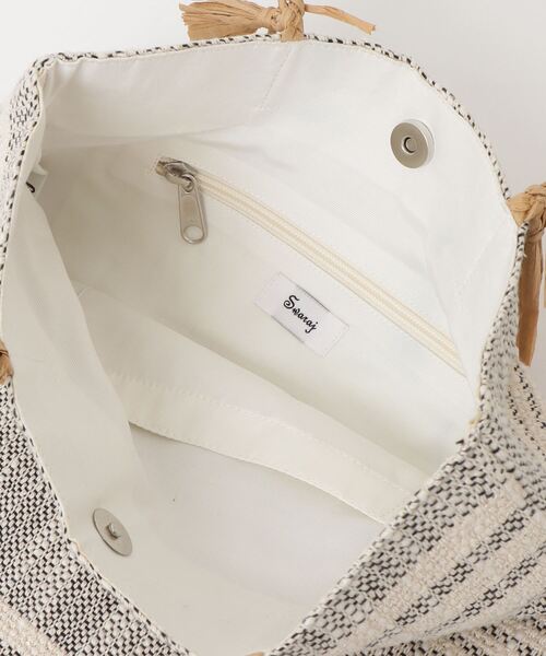 MAISON mou（メゾンムー）の「【Swaraj/スワラージ】薄マチジャガードトート（手織り生地）（トートバッグ・レディース・その他1/その他3/その他2・FREE）」の6枚目の写真