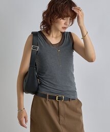 RIVE DROITE | 【抜け感】チュールコンビタンク(キャミソール)