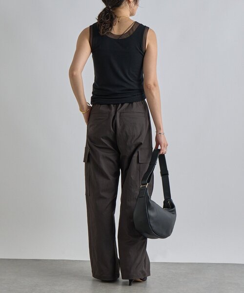 RIVE DROITE（リヴドロワ）の「【抜け感】チュールコンビタンク（キャミソール・レディース・ブラック/グレー/オフホワイト・FREE）」の17枚目の写真