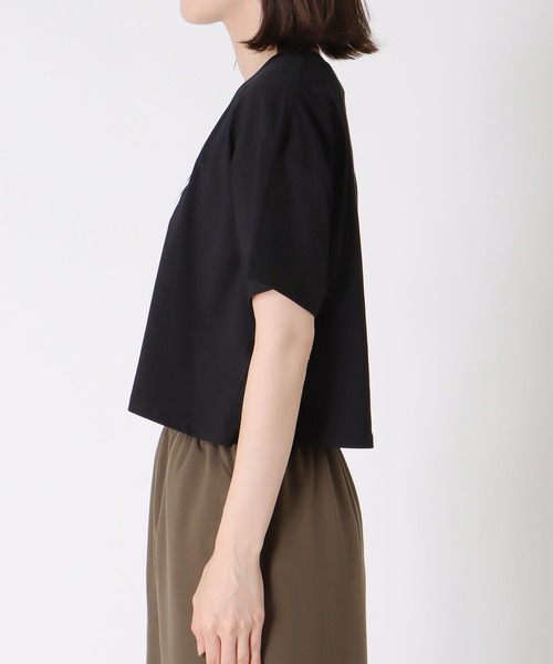 Cepica（セピカ）の「【BLACK SCORE】PUSS COL CROPPED T（Tシャツ/カットソー・レディース・ブラック・FREE）」の5枚目の写真