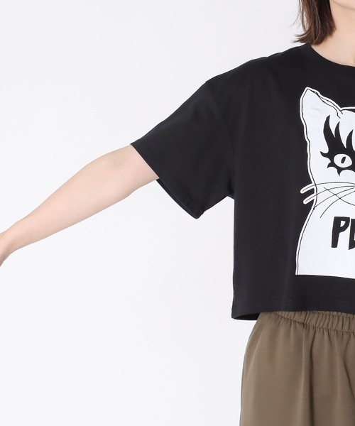 Cepica（セピカ）の「【BLACK SCORE】PUSS COL CROPPED T（Tシャツ/カットソー・レディース・ブラック・FREE）」の7枚目の写真