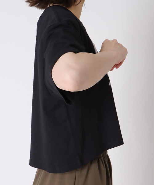 Cepica（セピカ）の「【BLACK SCORE】PUSS COL CROPPED T（Tシャツ/カットソー・レディース・ブラック・FREE）」の8枚目の写真