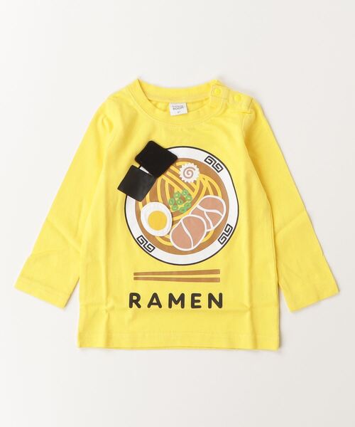 CHEEK ROOM（チークルーム）の「CHEEK ROOM/チークルーム ラーメン　ロングＴシャツ（Tシャツ/カットソー・キッズ・アイボリー/イエロー/レッド・80ｃｍ/90cm/100cm/110cm/120cm/130cm）」の3枚目の写真
