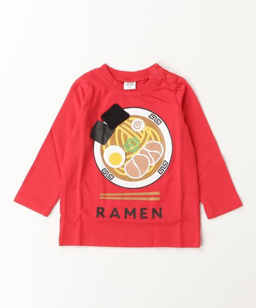 CHEEK ROOM（チークルーム）の「CHEEK ROOM/チークルーム ラーメン　ロングＴシャツ（Tシャツ/カットソー・キッズ・アイボリー/イエロー/レッド・80ｃｍ/90cm/100cm/110cm/120cm/130cm）」の12枚目の写真