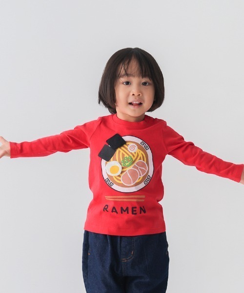 CHEEK ROOM（チークルーム）の「CHEEK ROOM/チークルーム ラーメン　ロングＴシャツ（Tシャツ/カットソー・キッズ・アイボリー/イエロー/レッド・80ｃｍ/90cm/100cm/110cm/120cm/130cm）」の13枚目の写真