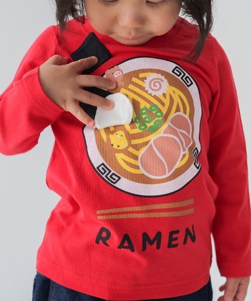 CHEEK ROOM（チークルーム）の「CHEEK ROOM/チークルーム ラーメン　ロングＴシャツ（Tシャツ/カットソー・キッズ・アイボリー/イエロー/レッド・80ｃｍ/90cm/100cm/110cm/120cm/130cm）」の15枚目の写真