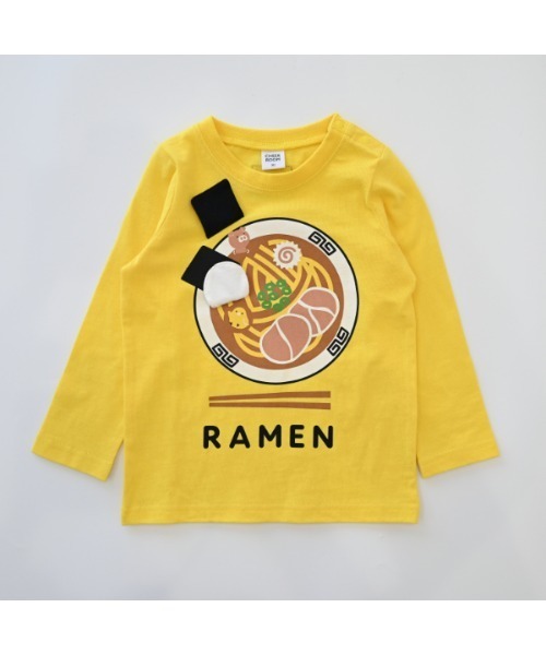 CHEEK ROOM（チークルーム）の「CHEEK ROOM/チークルーム ラーメン　ロングＴシャツ（Tシャツ/カットソー・キッズ・アイボリー/イエロー/レッド・80ｃｍ/90cm/100cm/110cm/120cm/130cm）」の21枚目の写真