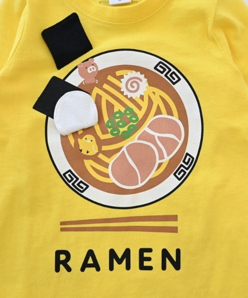 CHEEK ROOM（チークルーム）の「CHEEK ROOM/チークルーム ラーメン　ロングＴシャツ（Tシャツ/カットソー・キッズ・アイボリー/イエロー/レッド・80ｃｍ/90cm/100cm/110cm/120cm/130cm）」の22枚目の写真