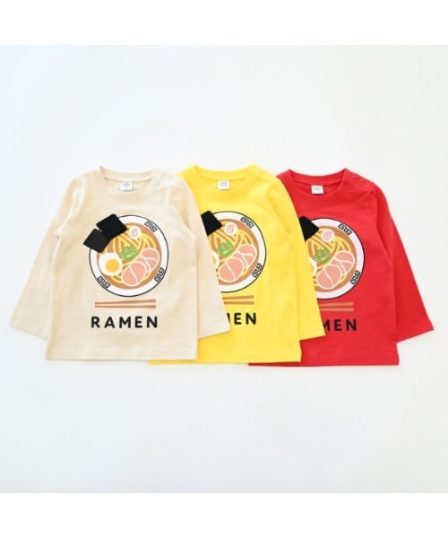 CHEEK ROOM（チークルーム）の「CHEEK ROOM/チークルーム ラーメン　ロングＴシャツ（Tシャツ/カットソー・キッズ・アイボリー/イエロー/レッド・80ｃｍ/90cm/100cm/110cm/120cm/130cm）」の16枚目の写真