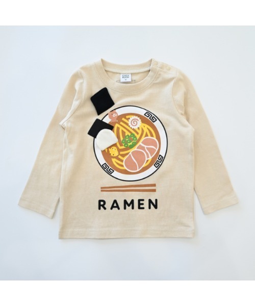 CHEEK ROOM（チークルーム）の「CHEEK ROOM/チークルーム ラーメン　ロングＴシャツ（Tシャツ/カットソー・キッズ・アイボリー/イエロー/レッド・80ｃｍ/90cm/100cm/110cm/120cm/130cm）」の18枚目の写真