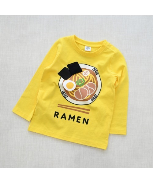 CHEEK ROOM（チークルーム）の「CHEEK ROOM/チークルーム ラーメン　ロングＴシャツ（Tシャツ/カットソー・キッズ・アイボリー/イエロー/レッド・80ｃｍ/90cm/100cm/110cm/120cm/130cm）」の10枚目の写真
