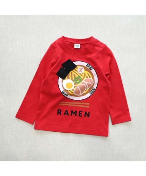 CHEEK ROOM（チークルーム）の「CHEEK ROOM/チークルーム ラーメン　ロングＴシャツ（Tシャツ/カットソー・キッズ・アイボリー/イエロー/レッド・80ｃｍ/90cm/100cm/110cm/120cm/130cm）」の11枚目の写真