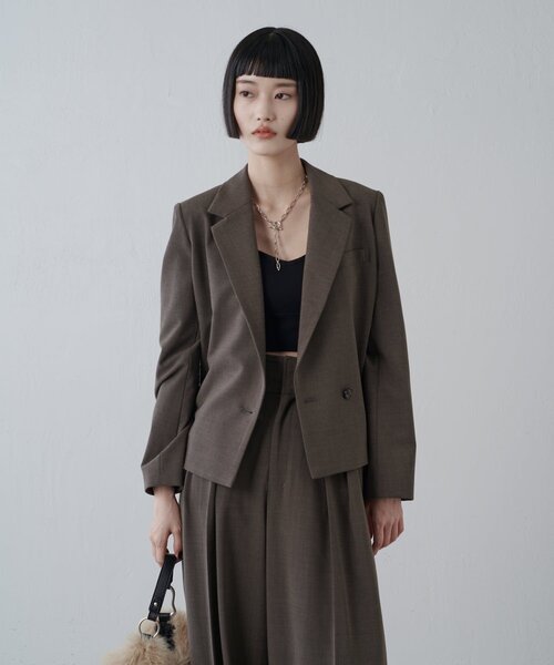 セール】ショートセミダブルジャケット（テーラードジャケット