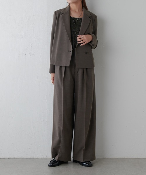 Lui's(ルイス)の「ショートセミダブルジャケット(テーラードジャケット・レディース・ブラック/ブラウン・FREE)」の15枚目の写真