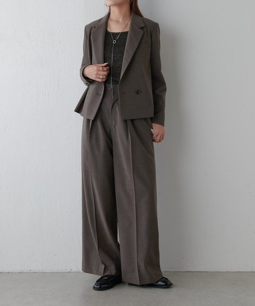 Lui's(ルイス)の「ショートセミダブルジャケット(テーラードジャケット・レディース・ブラック/ブラウン・FREE)」の16枚目の写真