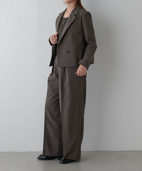 Lui's(ルイス)の「ショートセミダブルジャケット(テーラードジャケット・レディース・ブラック/ブラウン・FREE)」の17枚目の写真