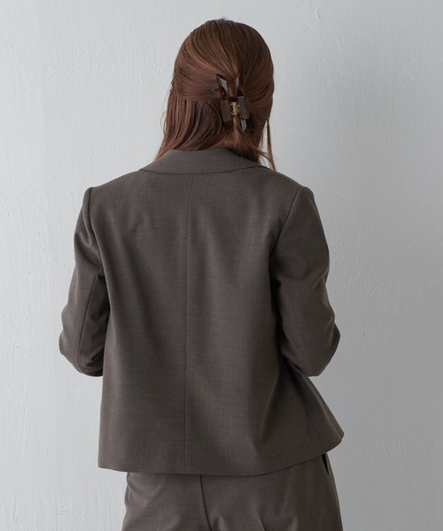 Lui's(ルイス)の「ショートセミダブルジャケット(テーラードジャケット・レディース・ブラック/ブラウン・FREE)」の13枚目の写真