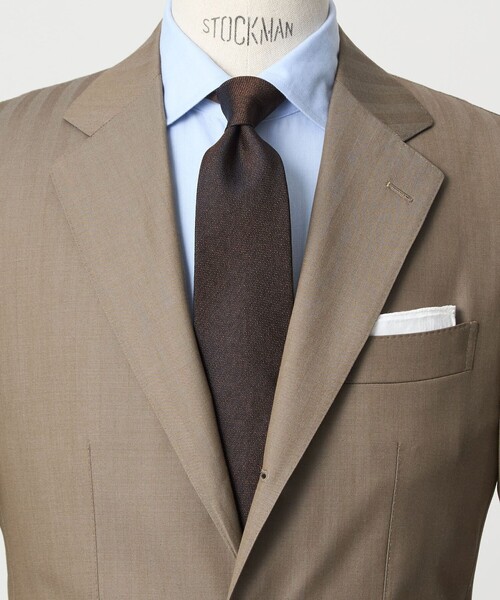 green label relaxing（グリーンレーベルリラクシング）の「GLR ジャパン ヴィンテージ 8.0cm ソリッド ネクタイ（ネクタイ・メンズ・ダークグレー/ベージュ/パープル/ネイビー/ワイン/ダークブラウン/ダークグリーン/ロイヤルブルー・FREE）」の3枚目の写真